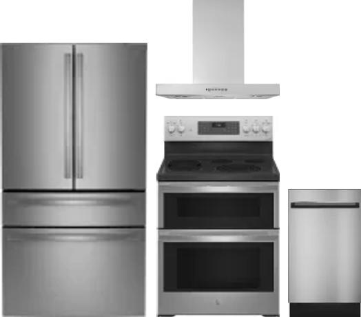 4 Piece Package Includes Refrigerator, Range, Hood And Dishwasher